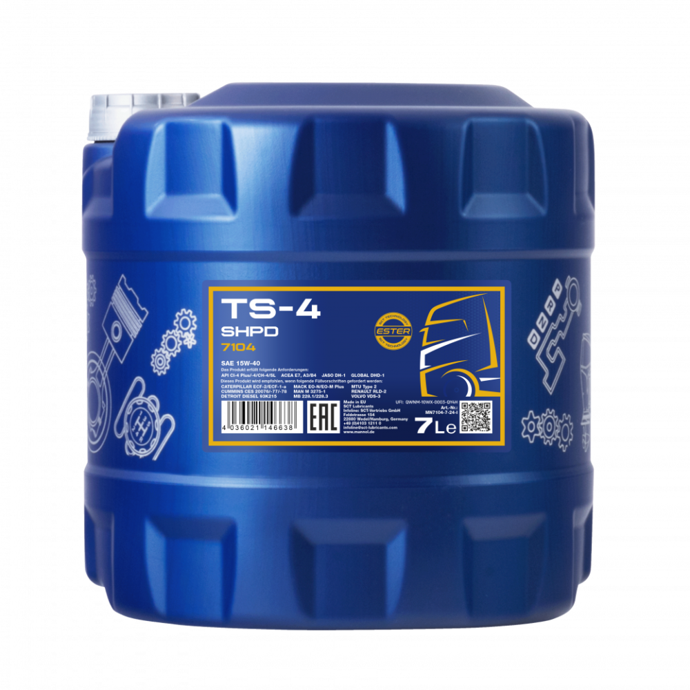 20 Litro Mannol TS-1 Fatt 15W-40 Olio Motore Api CH-4 / Sl Acea E7 A3/B4 Man M - Foto 12